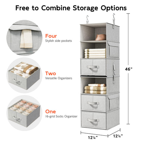 Vailando clear-view shelves help spot outfits and accessories at a glance