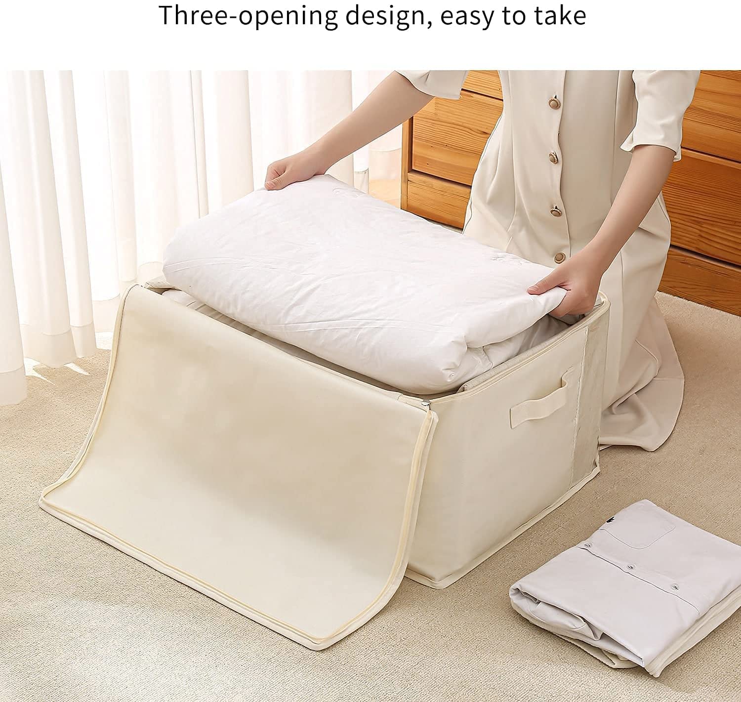 Vailando dual-zip storage bags provide easy access to garments