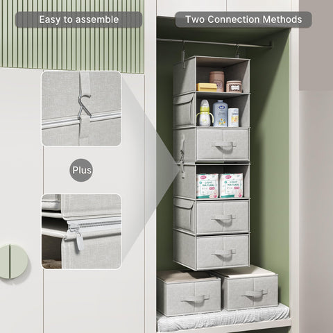 Vailando nursery closet setup organizes baby clothes and essentials efficiently