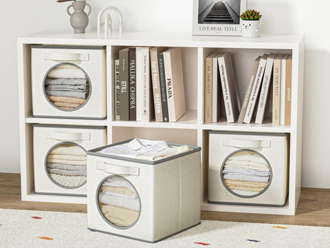 Vailando ultra-thick fabric bin shows sturdy construction and clean aesthetics.