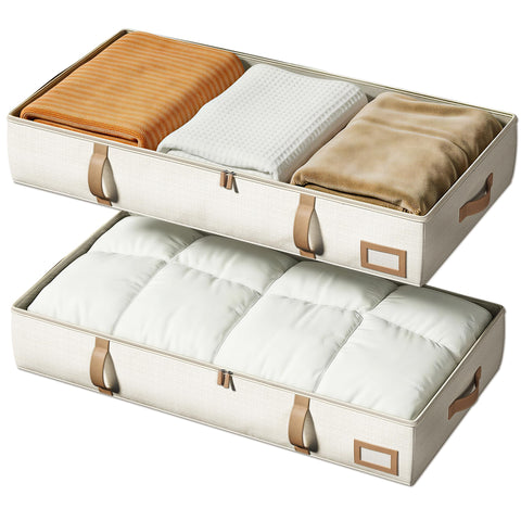 Vailando under-bed storage 60L front view for tidy clothes and bedding on demand