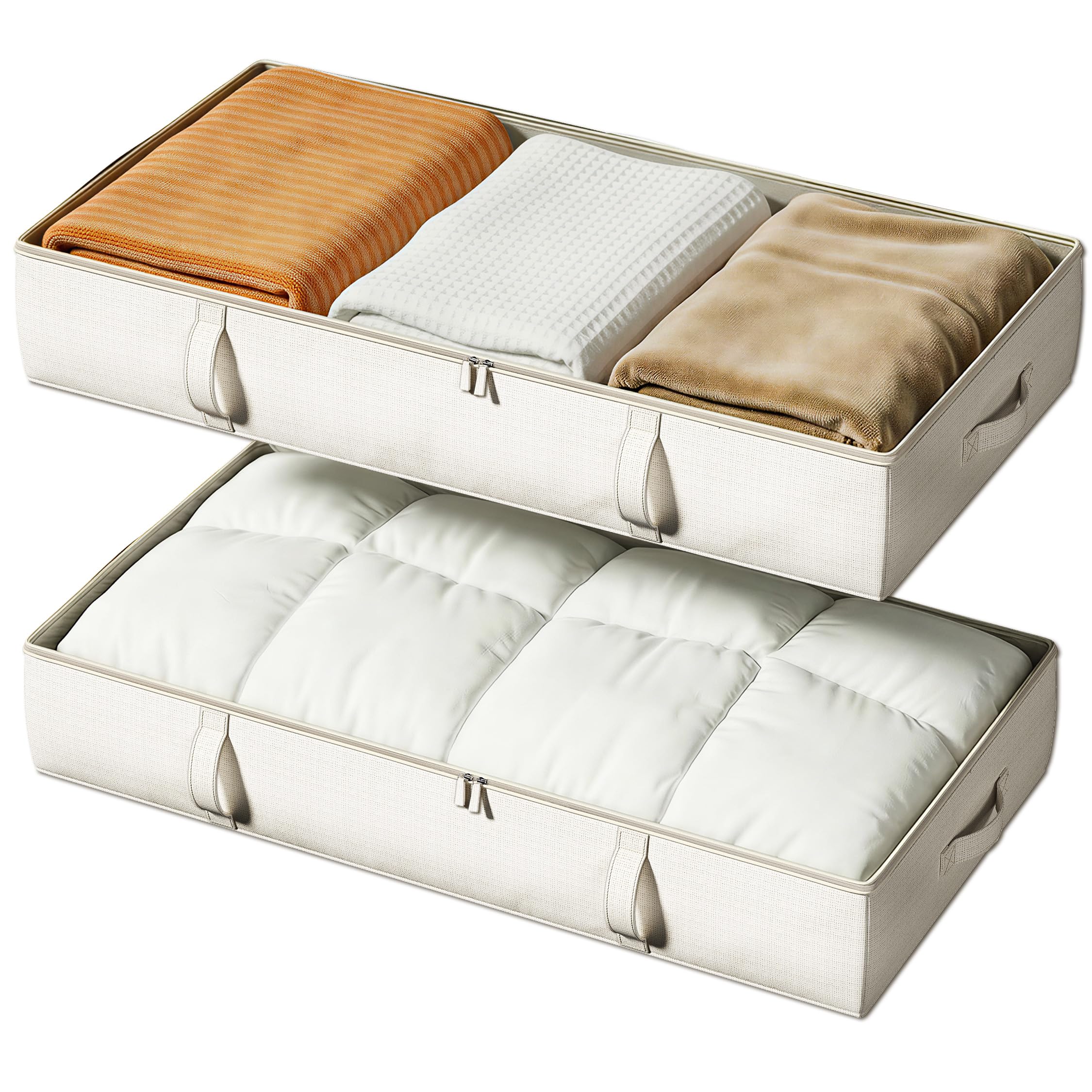 Vailando under-bed storage box front view for easy access and organization.