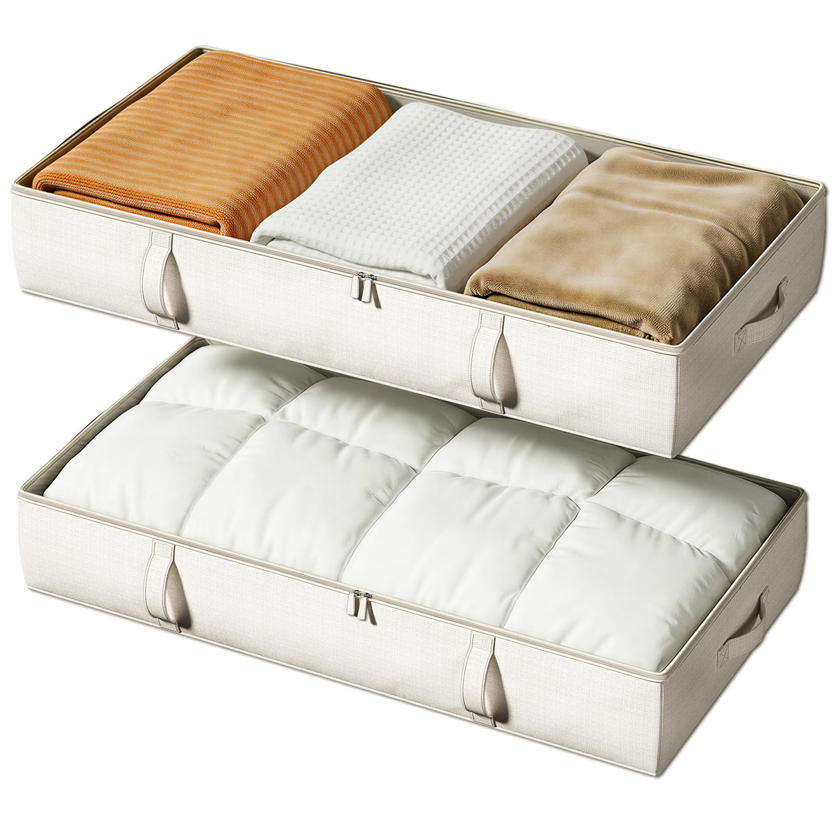 Vailando under-bed storage box front view for easy access and organization.