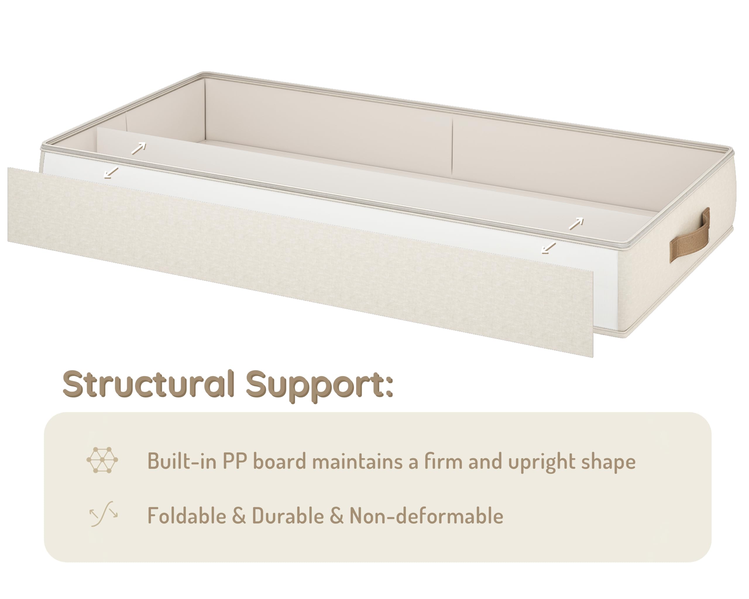 Vailando under-bed storage clear window lets you view contents quickly