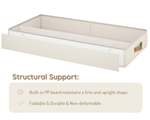 Vailando under-bed storage clear window lets you view contents quickly