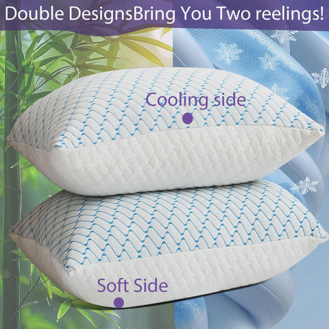 VAINOC memory foam pillow duo-pack display demonstrates value and convenience