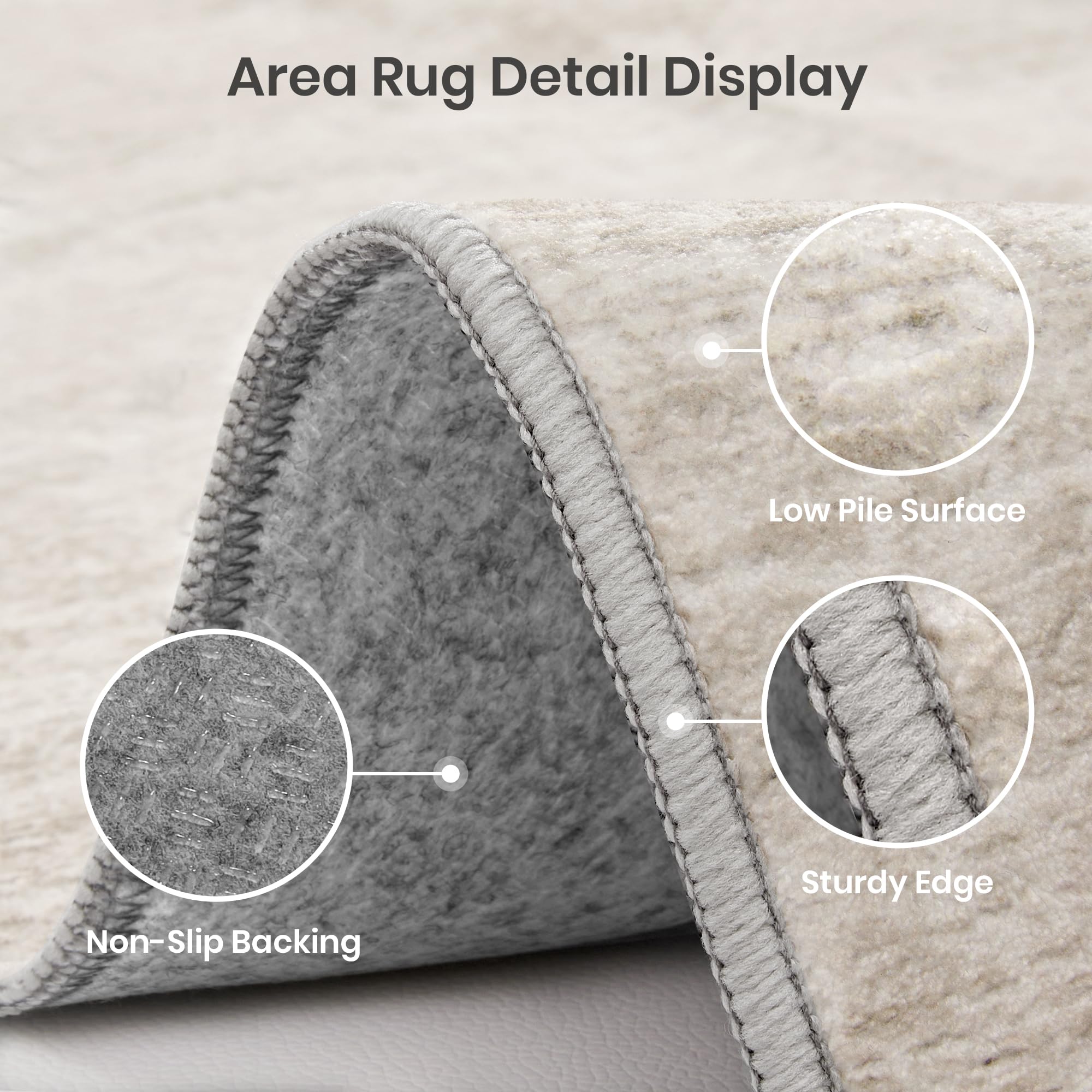 Valenrug nonslip backing keeps rug in place during kids play.