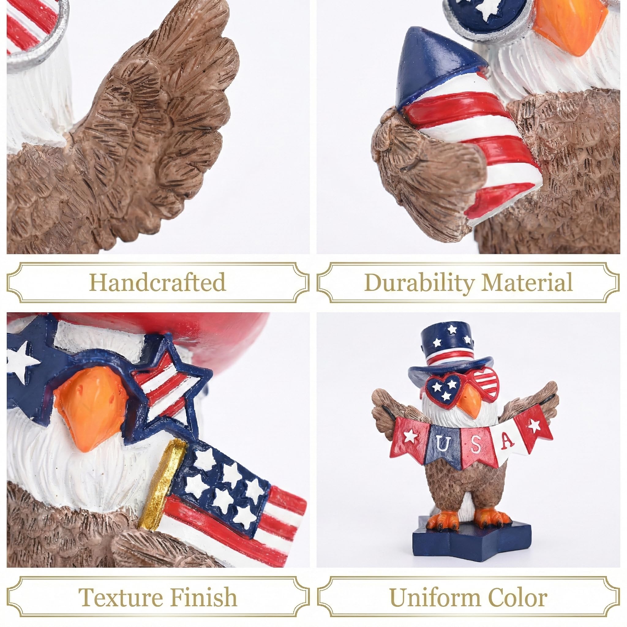 Valery Madelyn Americana eagle sculpture suitable for indoor interiors