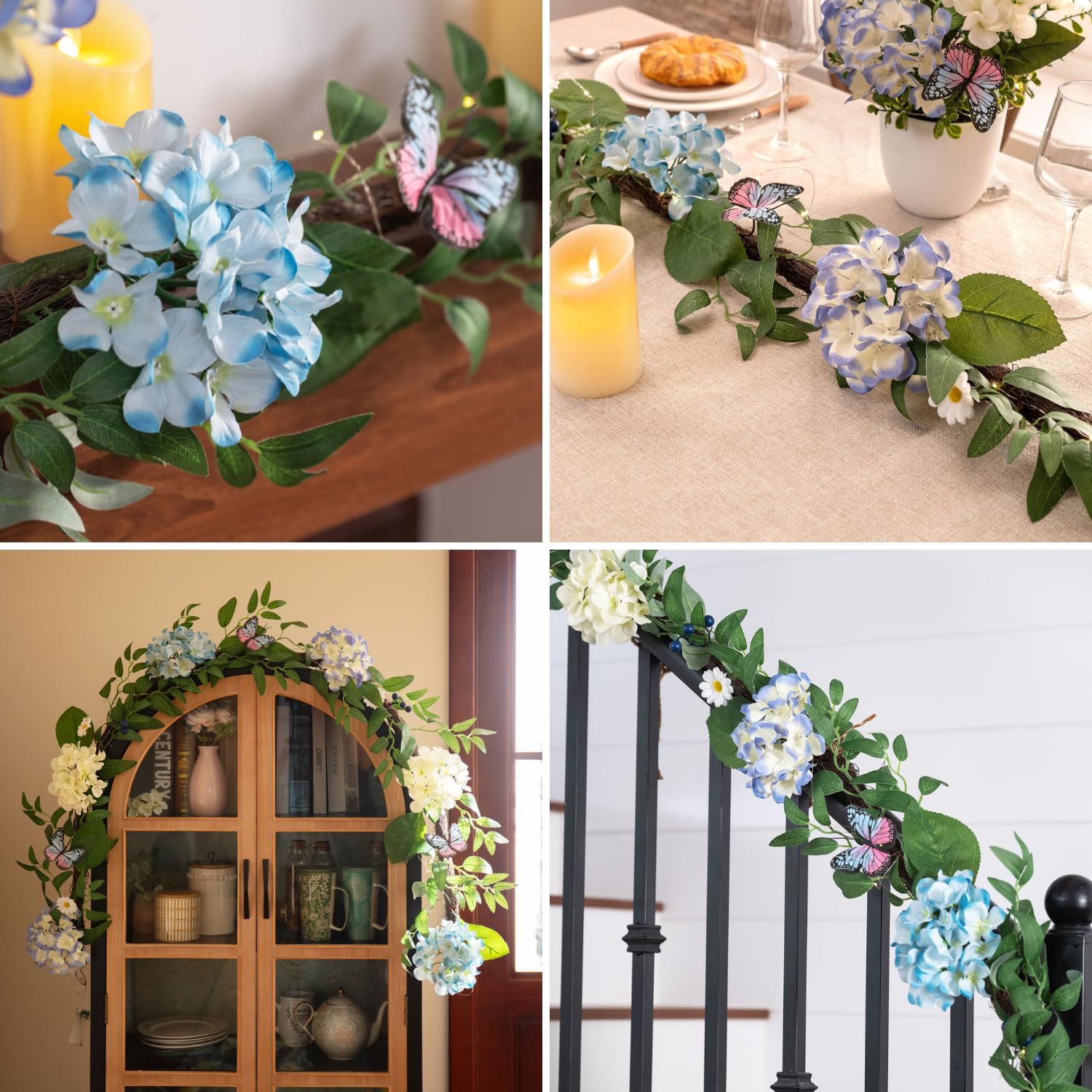 Valery Madelyn eucalyptus leaves bring soft greenery to shelves and doors
