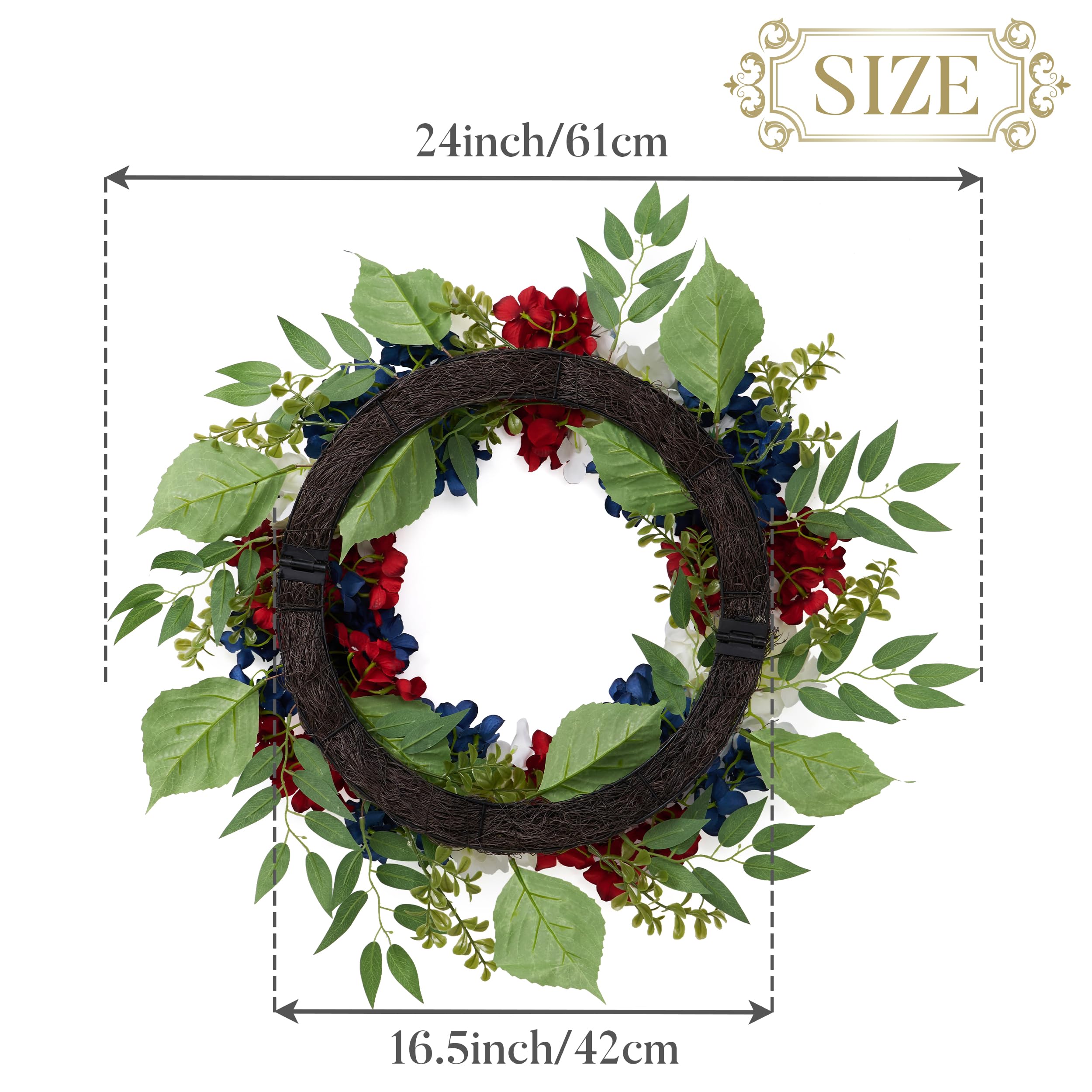 Valery Madelyn foldable wreath stores compactly after summer celebrations.