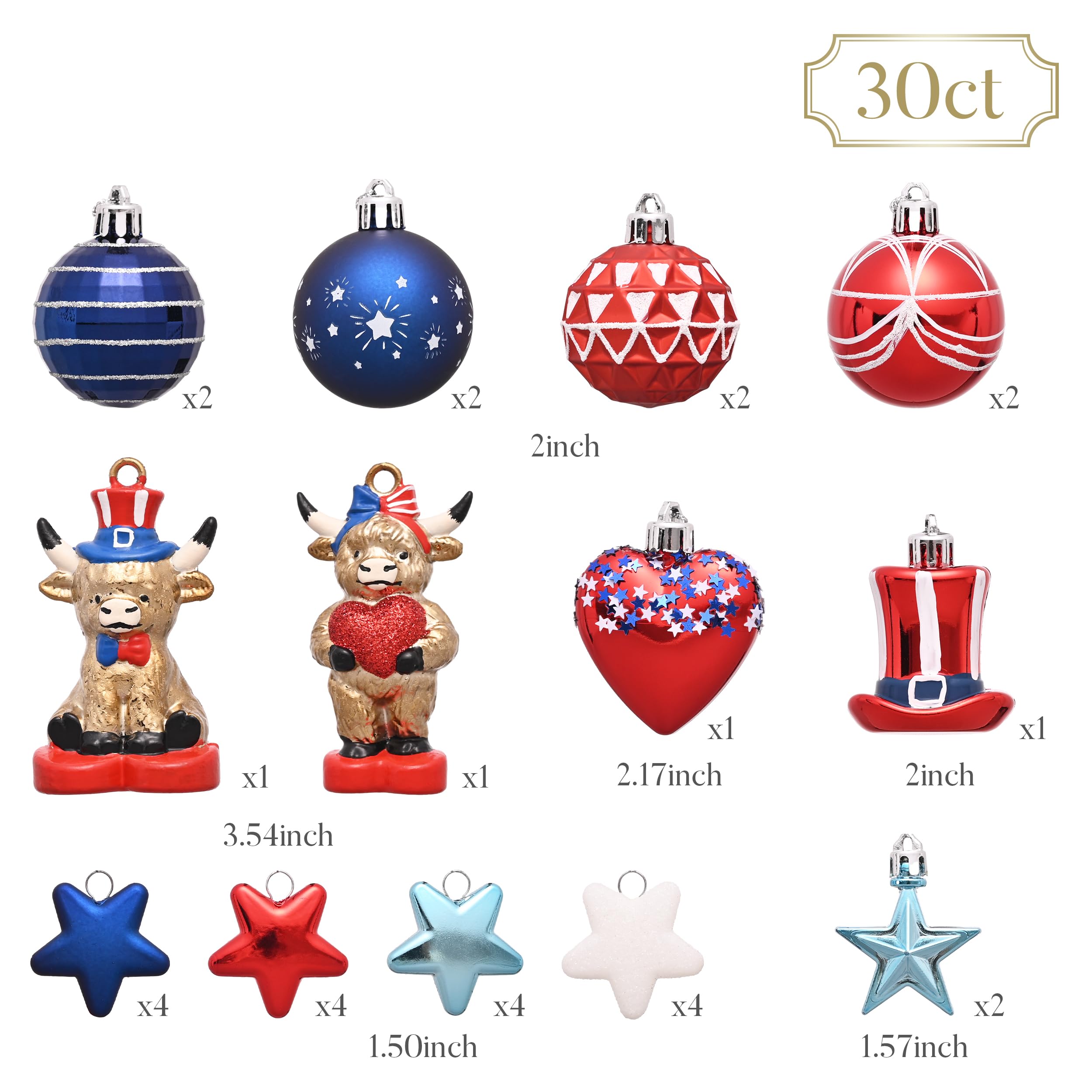Valery Madelyn Highland cow ornament brings whimsical charm to patriotic trees.