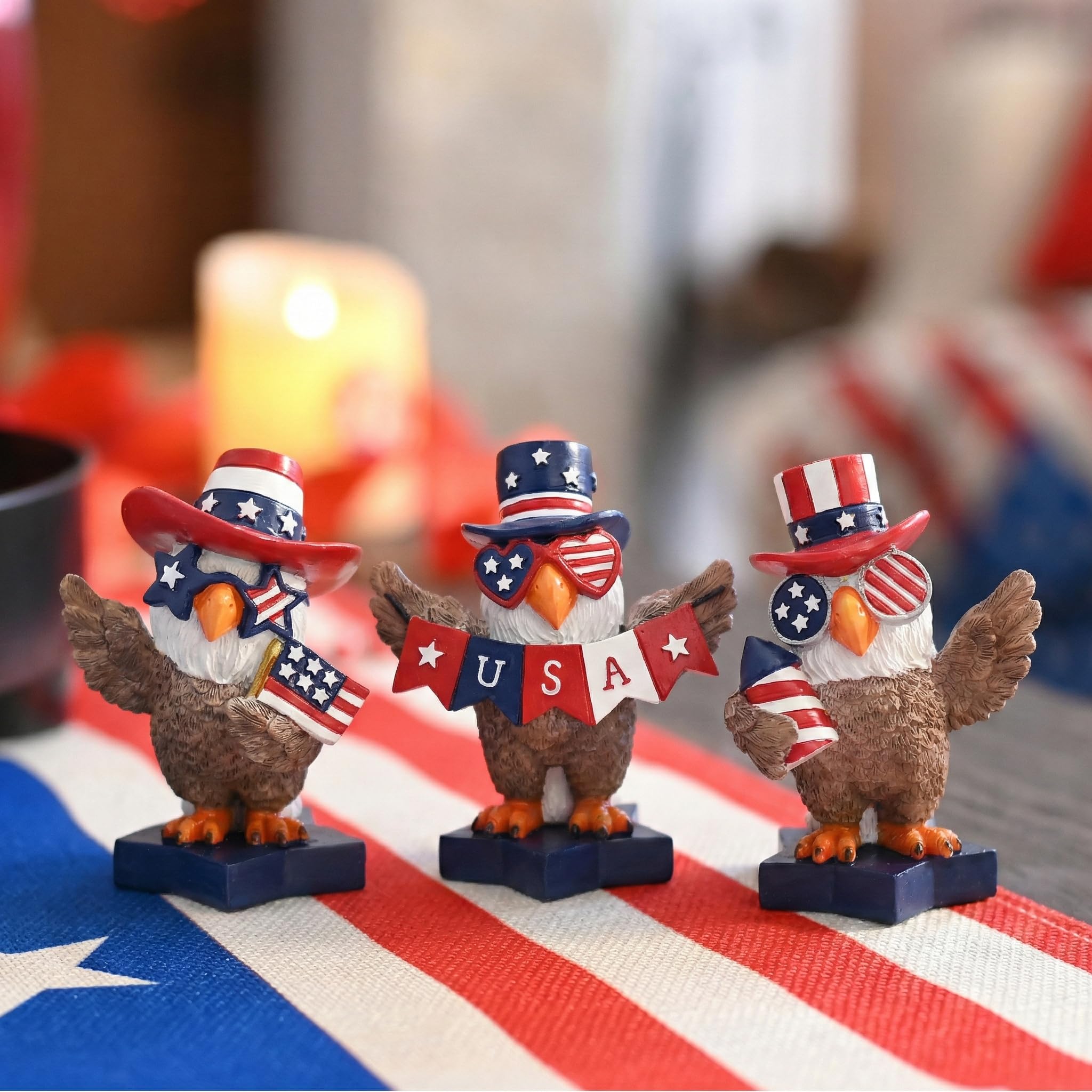 Valery Madelyn Independence Day tabletop eagle decor for home display