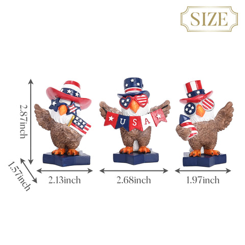 Valery Madelyn red white blue eagle decor for festive shelves