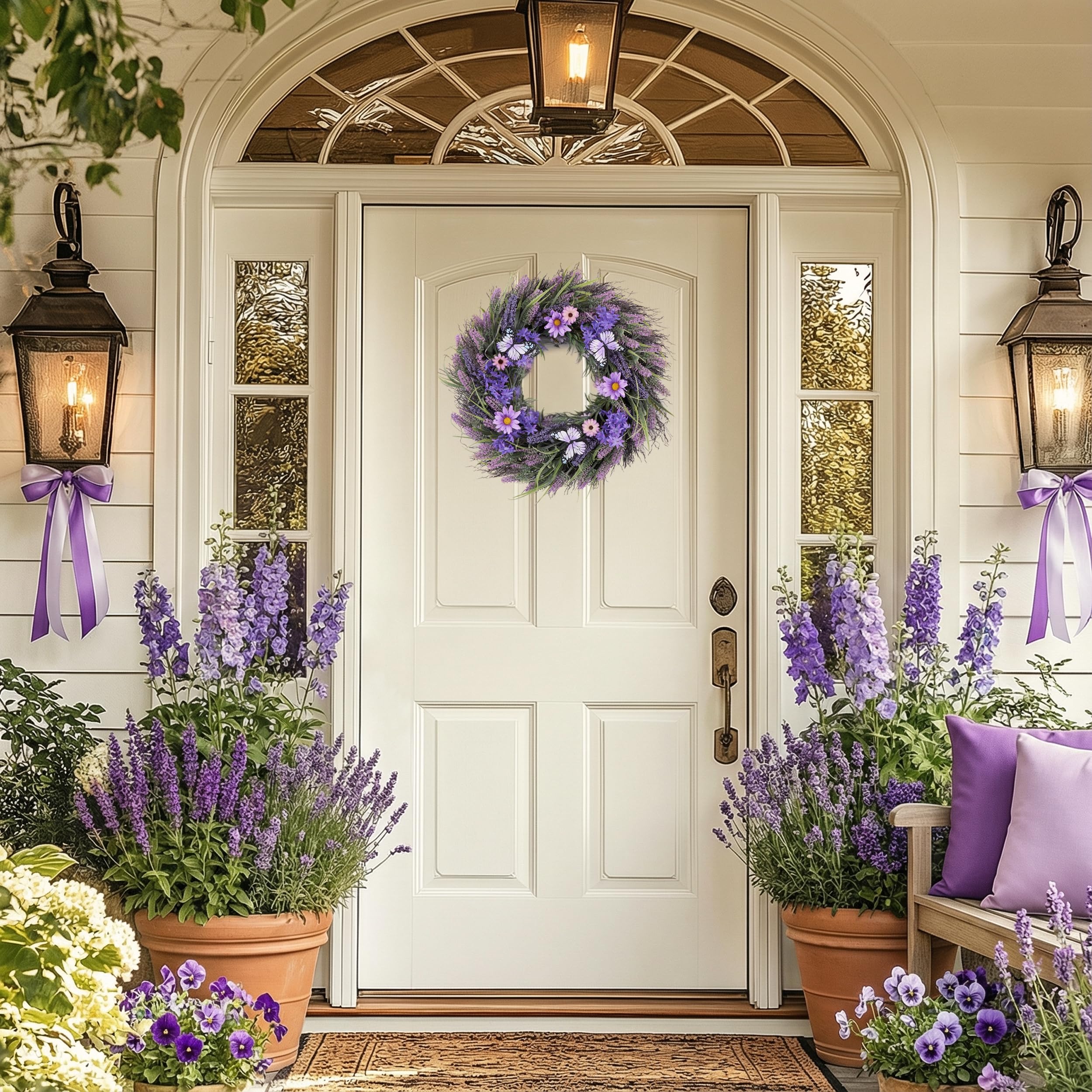 Valery Madelyn front-door wreath used for wedding and festive decor
