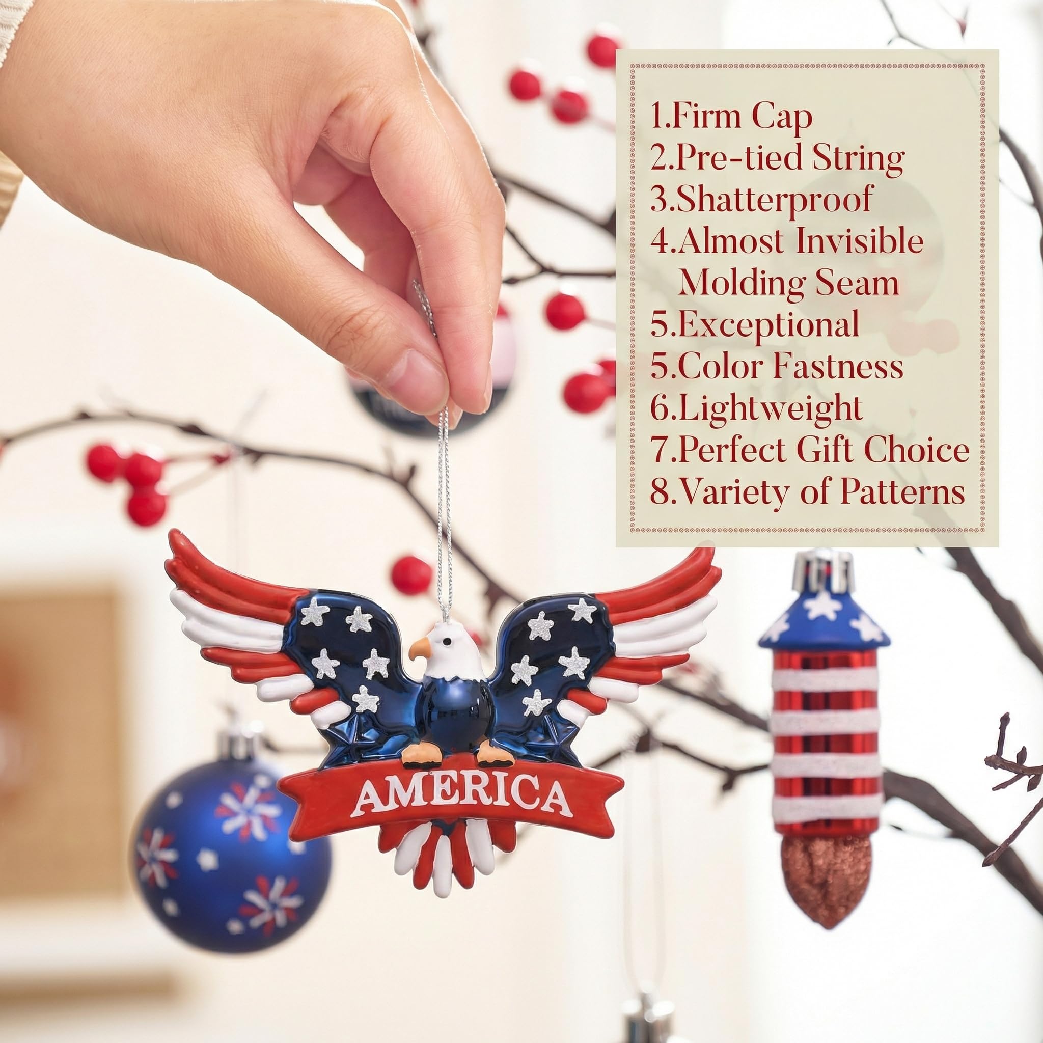 Valery Madelyn stars-ornament complements Americana decor with timeless charm.