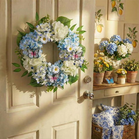 Valery Madelyn sturdy-base wreath built for indoor or sheltered outdoor display.