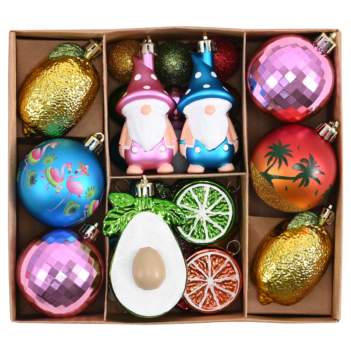 Valery Madelyn summer ornament flamingo for Christmas in July beach party decor.
