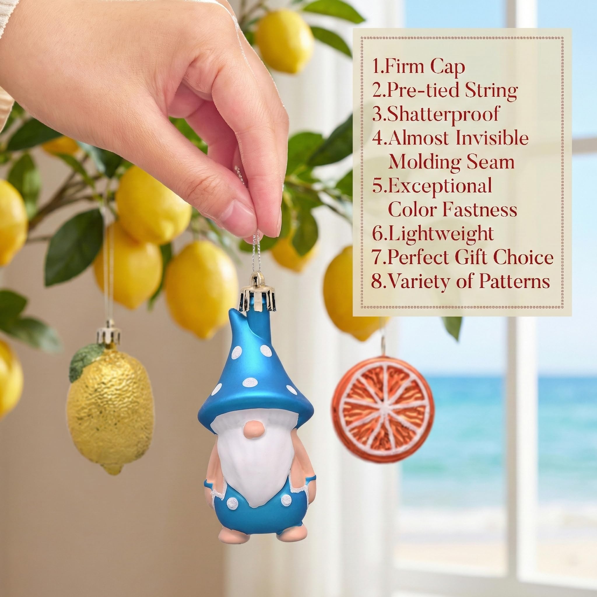 Valery Madelyn summer ornament lemon bright citrus accent for coastal decor.
