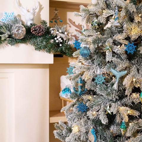 Valery Madelyn wave-tail whale ornament conveys motion on the tree.