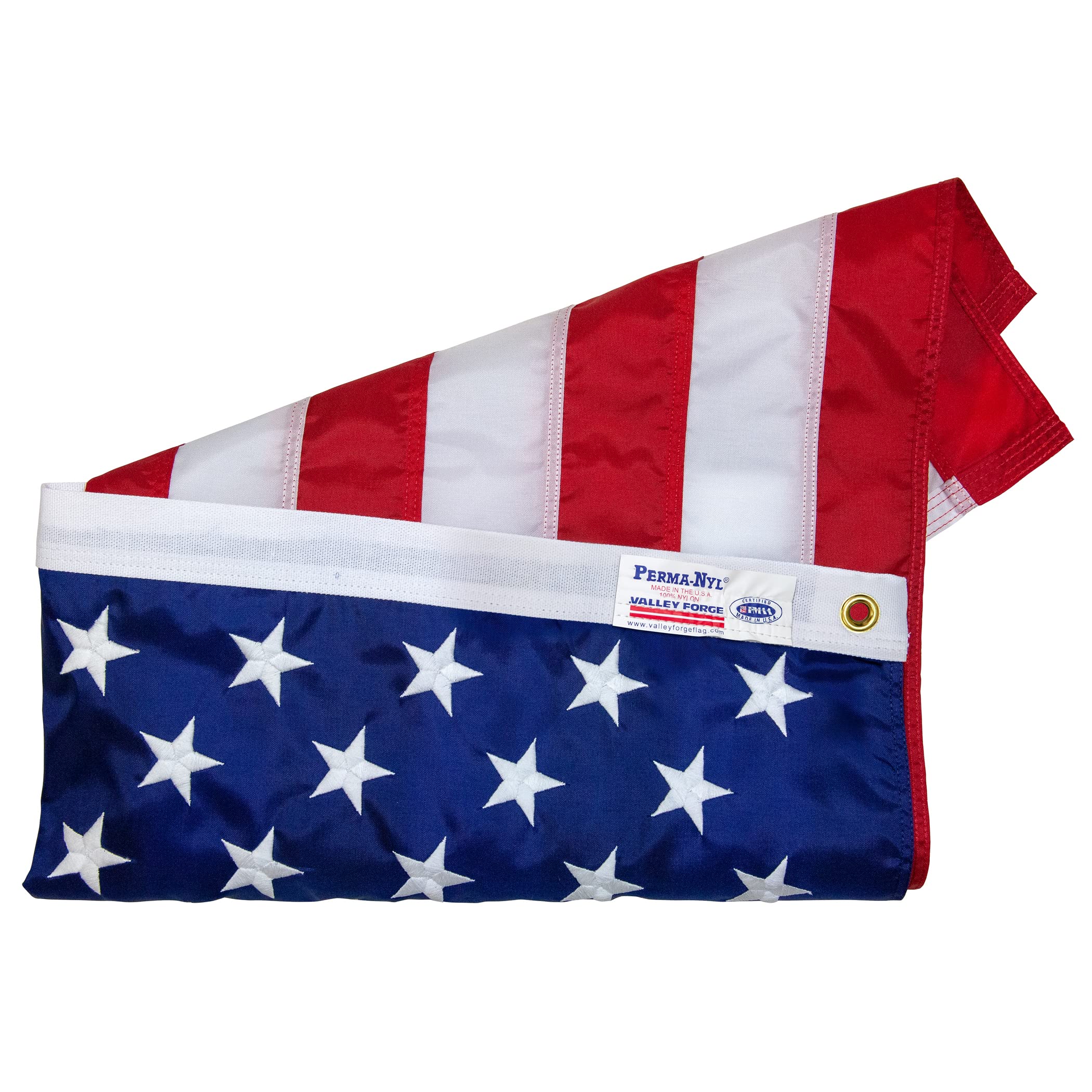 Valley Forge US4PN flag with sewn stripes and embroidered stars