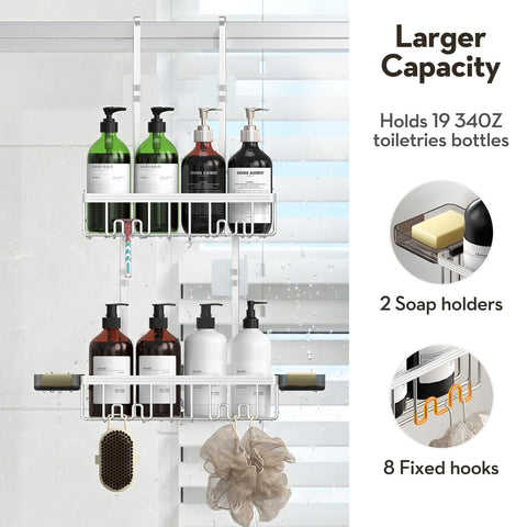 Valordine Double-Side Soap Holder provides two dishes for clean soap storage.