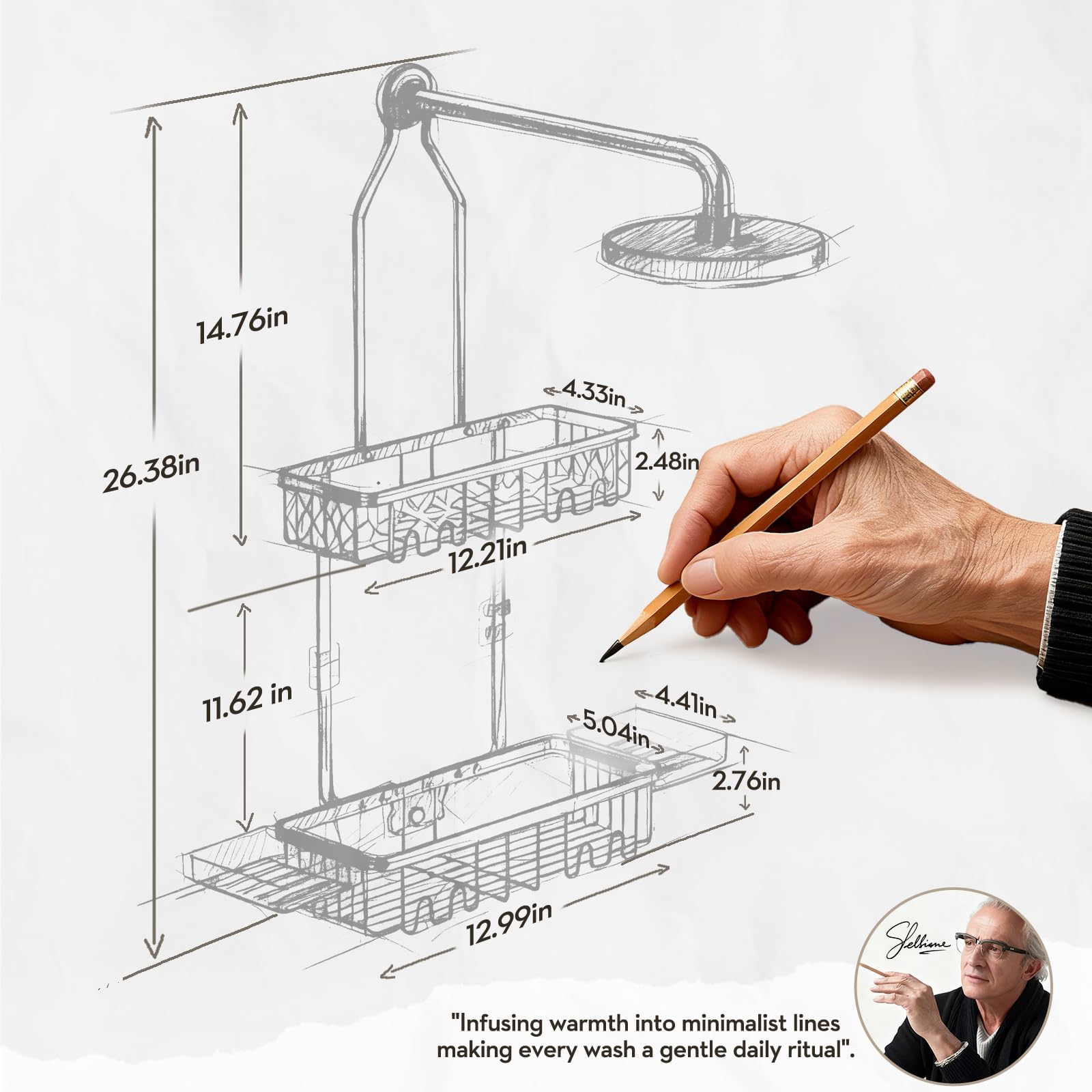 VALORDINE high-capacity organizer fits tall bottles on the lower shelf.