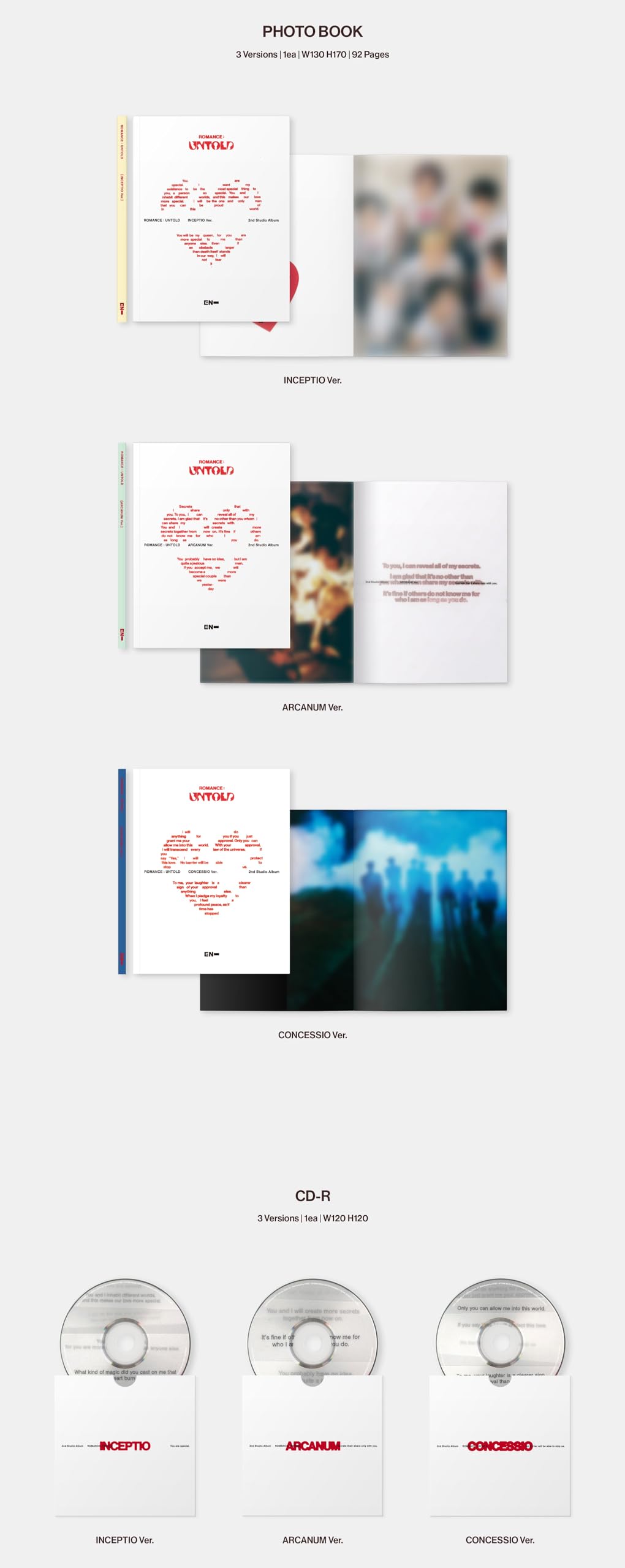 ValueFlag ENHYPEN Romance Untold CD-R, collectible music insert for fans.