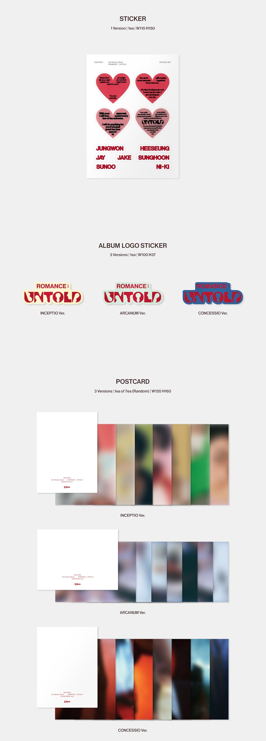 ValueFlag ENHYPEN Romance Untold photocard B, new collectible addition.
