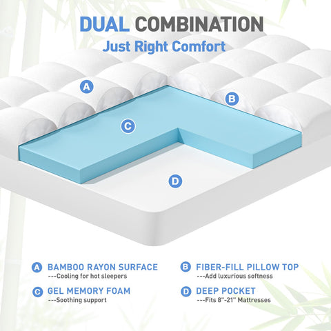 VALUXE 2in gel memory foam close-up shows breathable support for hot sleepers.