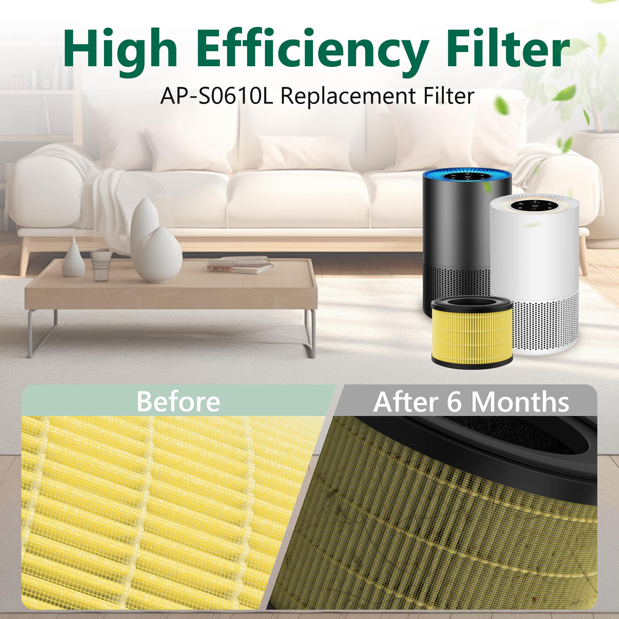 VALZONE AP-S0610L easy replacement without tools.