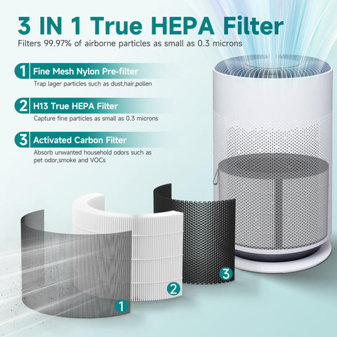 VALZONE Puricare 360 filter – activated carbon layer highlights odor reduction potential