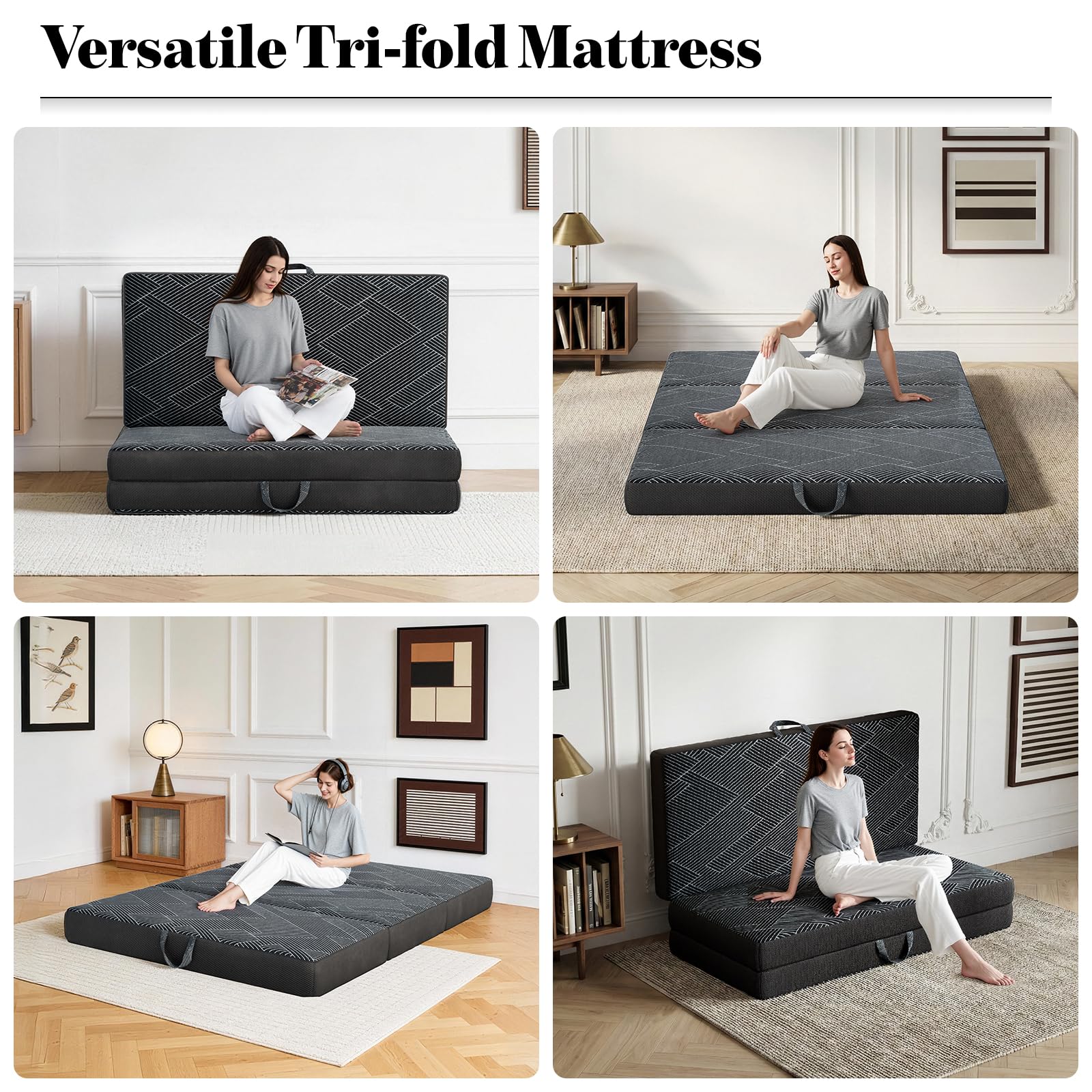 Vamcheer tri-folding mattress breathable cover promotes airflow.