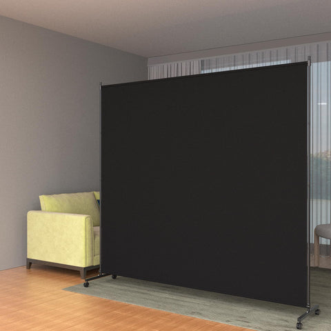 VAMFUTRE 6ft-by-6ft panel with casters enables easy room mobility.