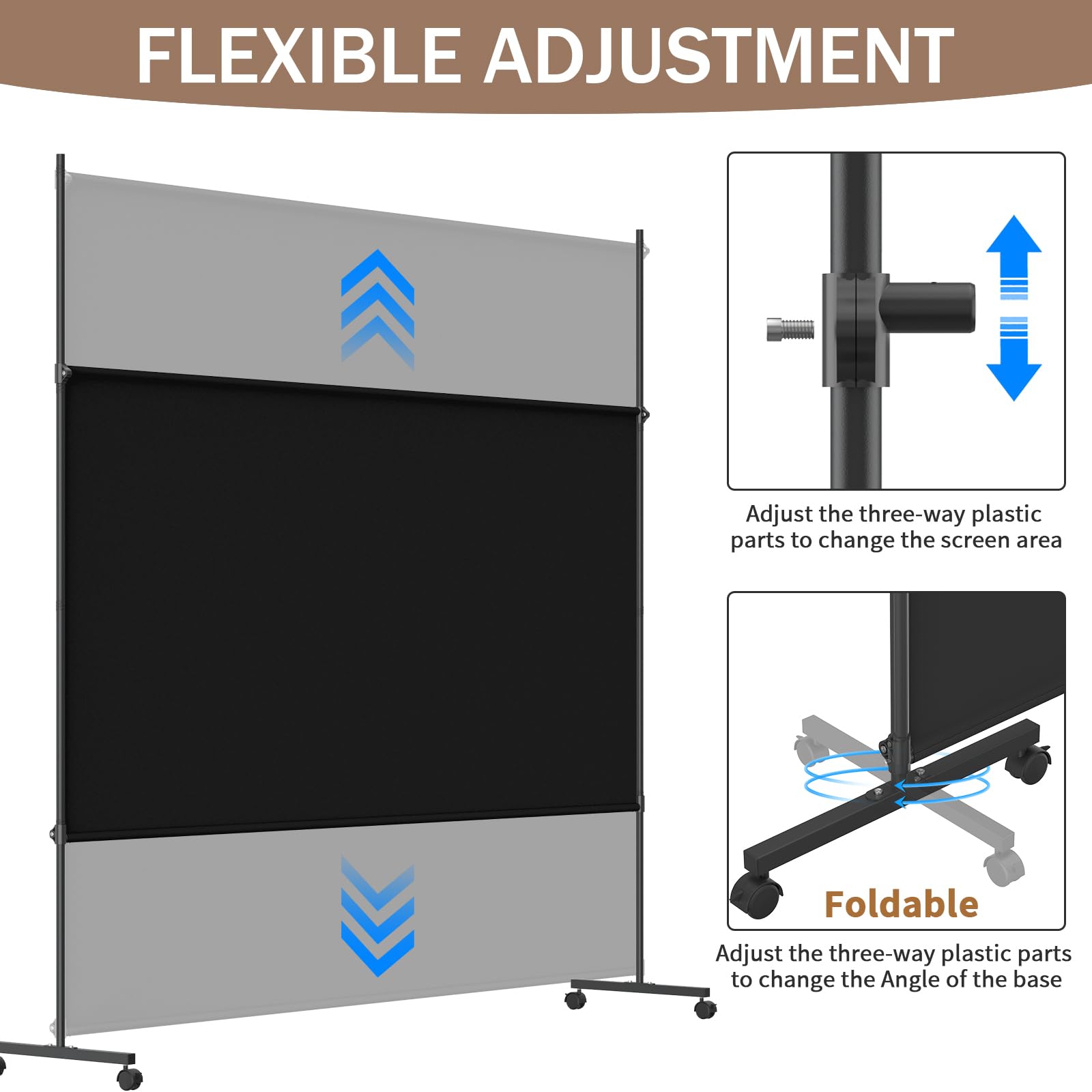 VAMFUTRE black room divider offers a sleek, modern look.
