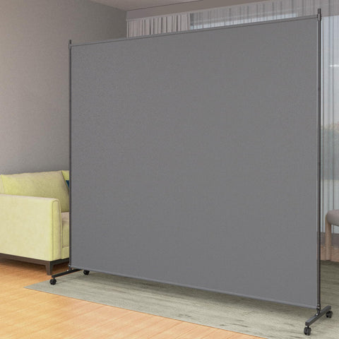 VAMFUTRE single-panel divider gray front view blocks sightlines for flexible room zoning.