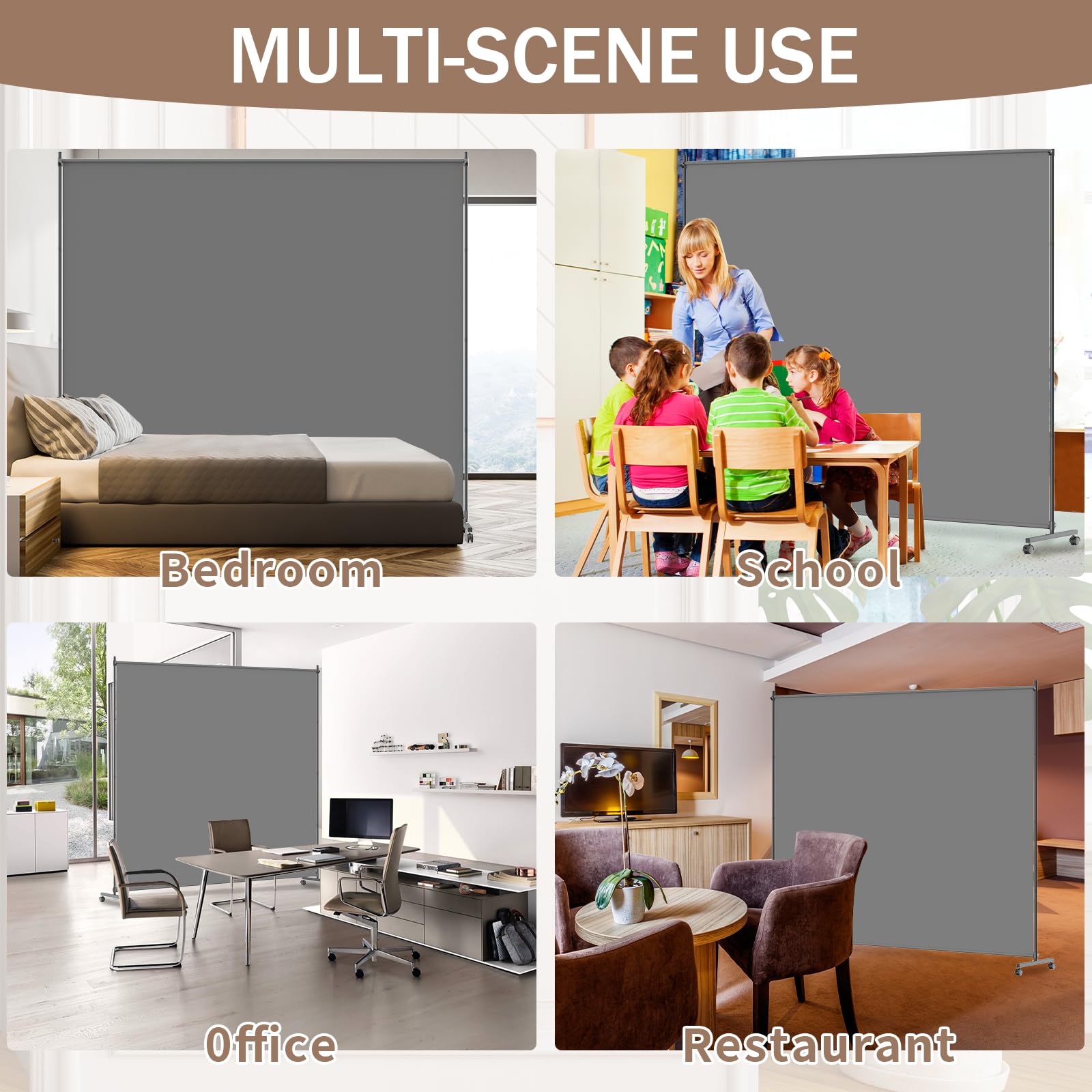 VAMFUTRE versatile partition adapts to living rooms, studios, or hospitality venues.