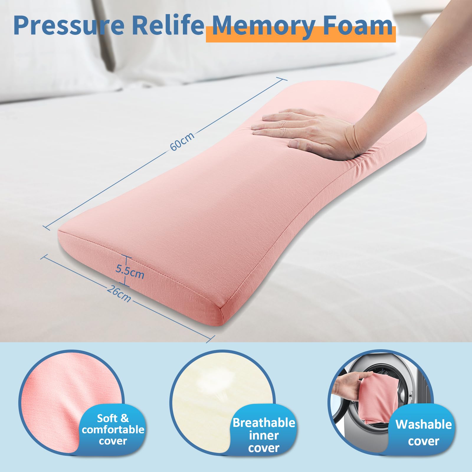 Vamorry compact bed-rest pillow is versatile for bed, sofa, and travel.