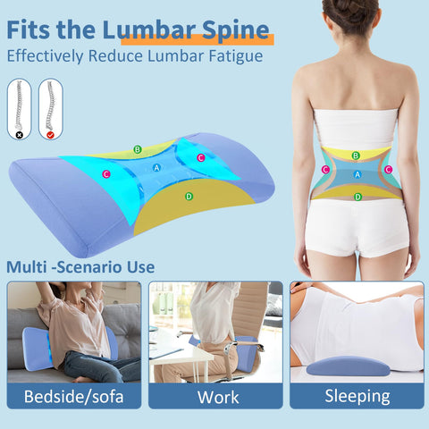 vamorry Lumbar Support Pillow under-knees use to ease leg and back tension.