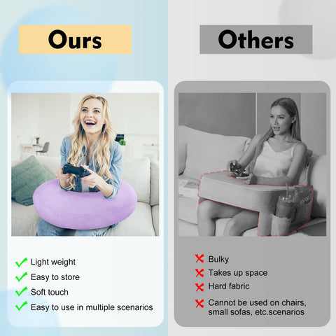 vamorry multi-activity-use-pillow ideal for gaming, reading, crocheting.