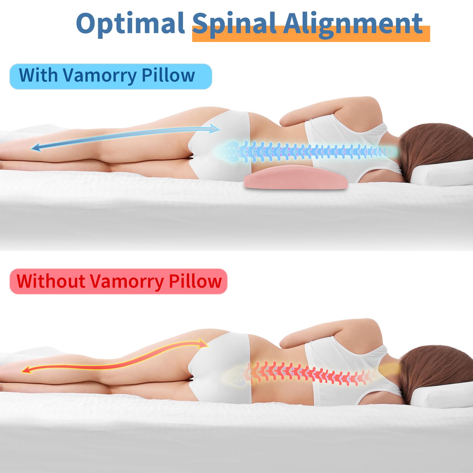 Vamorry under-knees leg elevation promotes relaxation and better circulation.