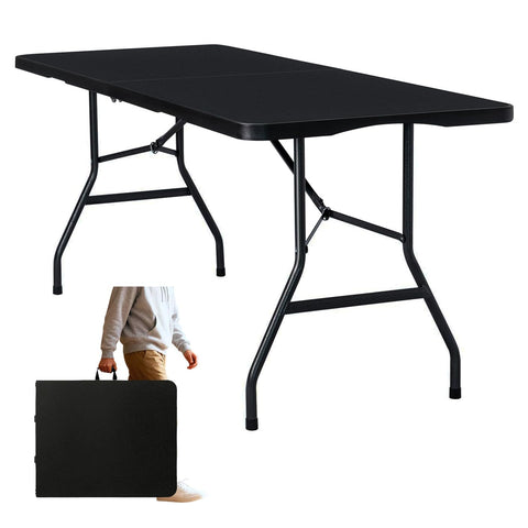 Vampire Killer 6ft folding table opened for portable outdoor dining.