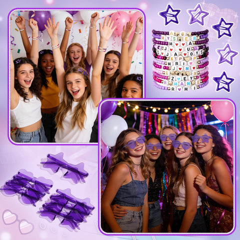 Vanblue star hair clips sparkle in hairstyles for dancing and selfies.