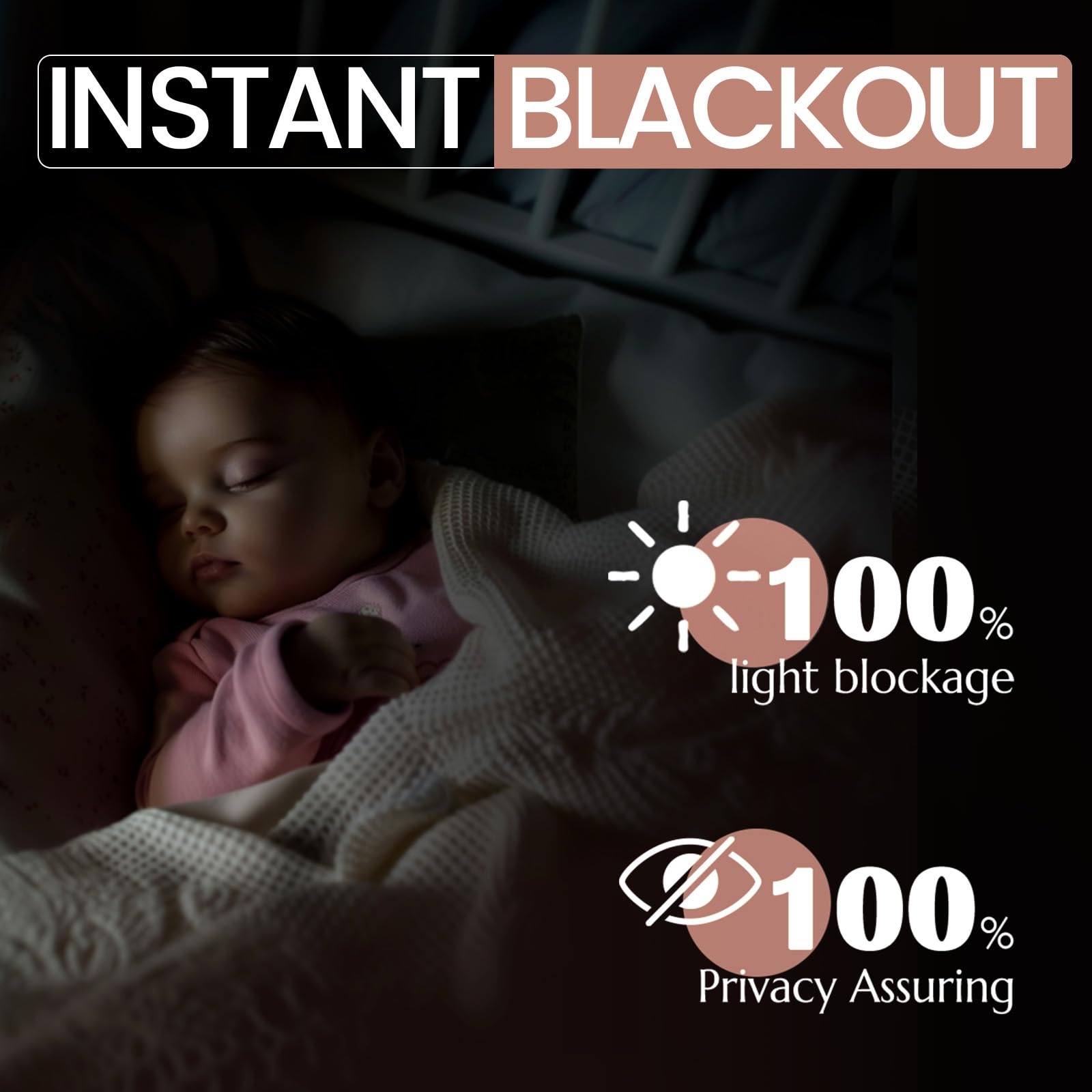 Vangao two-panel blackout curtains provide privacy and a cozy, kid-friendly atmosphere.