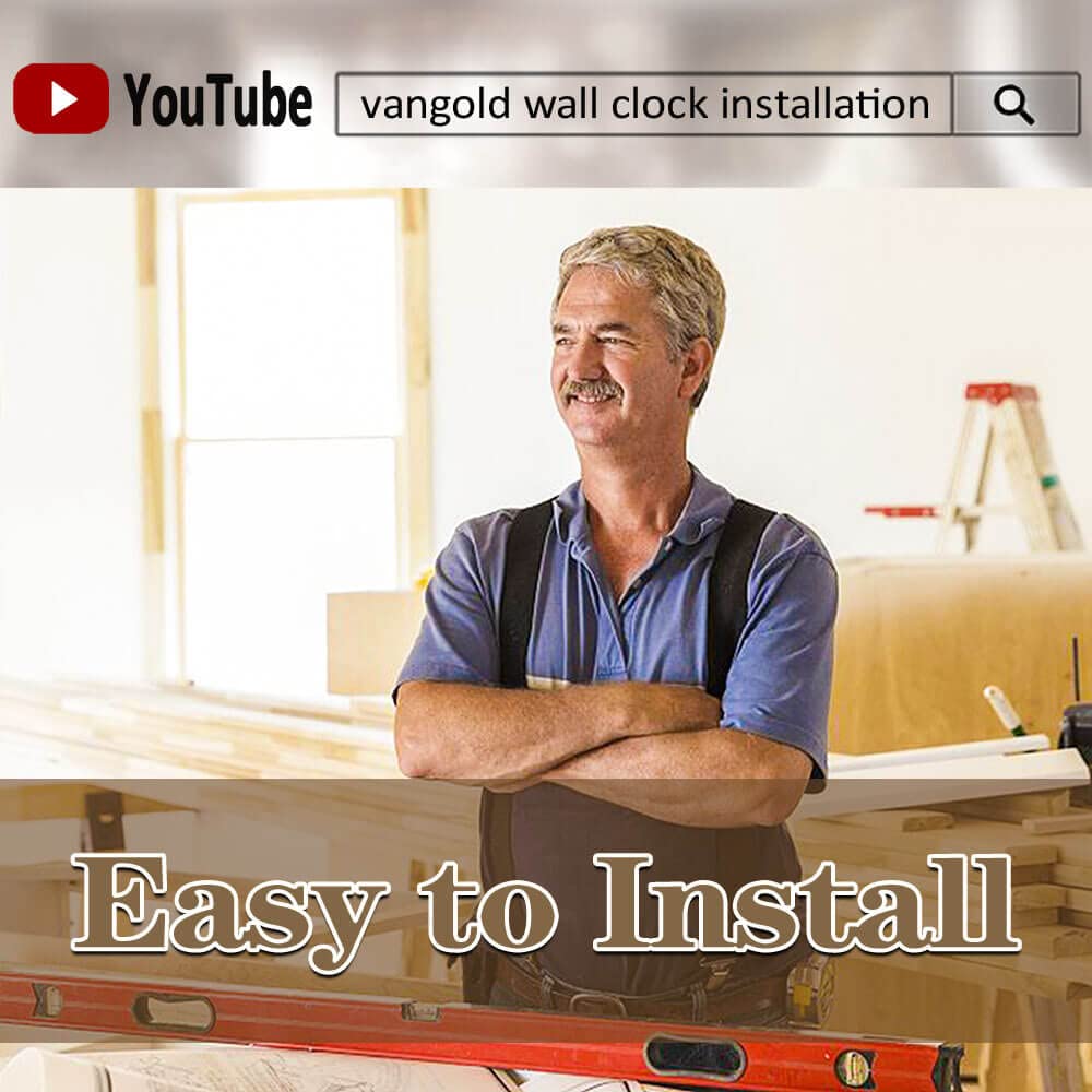 VANGOLD DIY guide and install case simplify wall clock setup