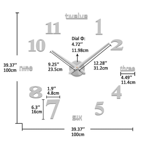 VANGOLD frameless design wall clock creates a spacious contemporary look