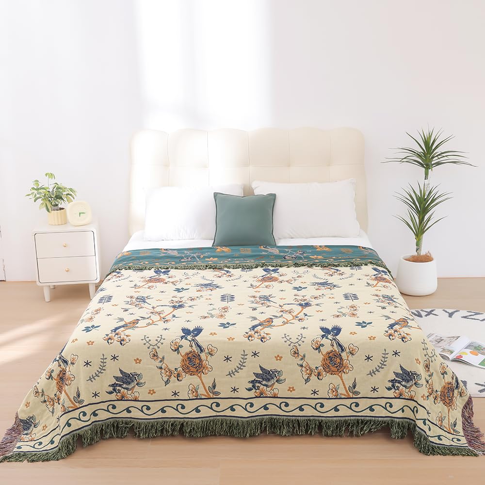 VANJOROY lightweight travel blanket compact for easy packing.
