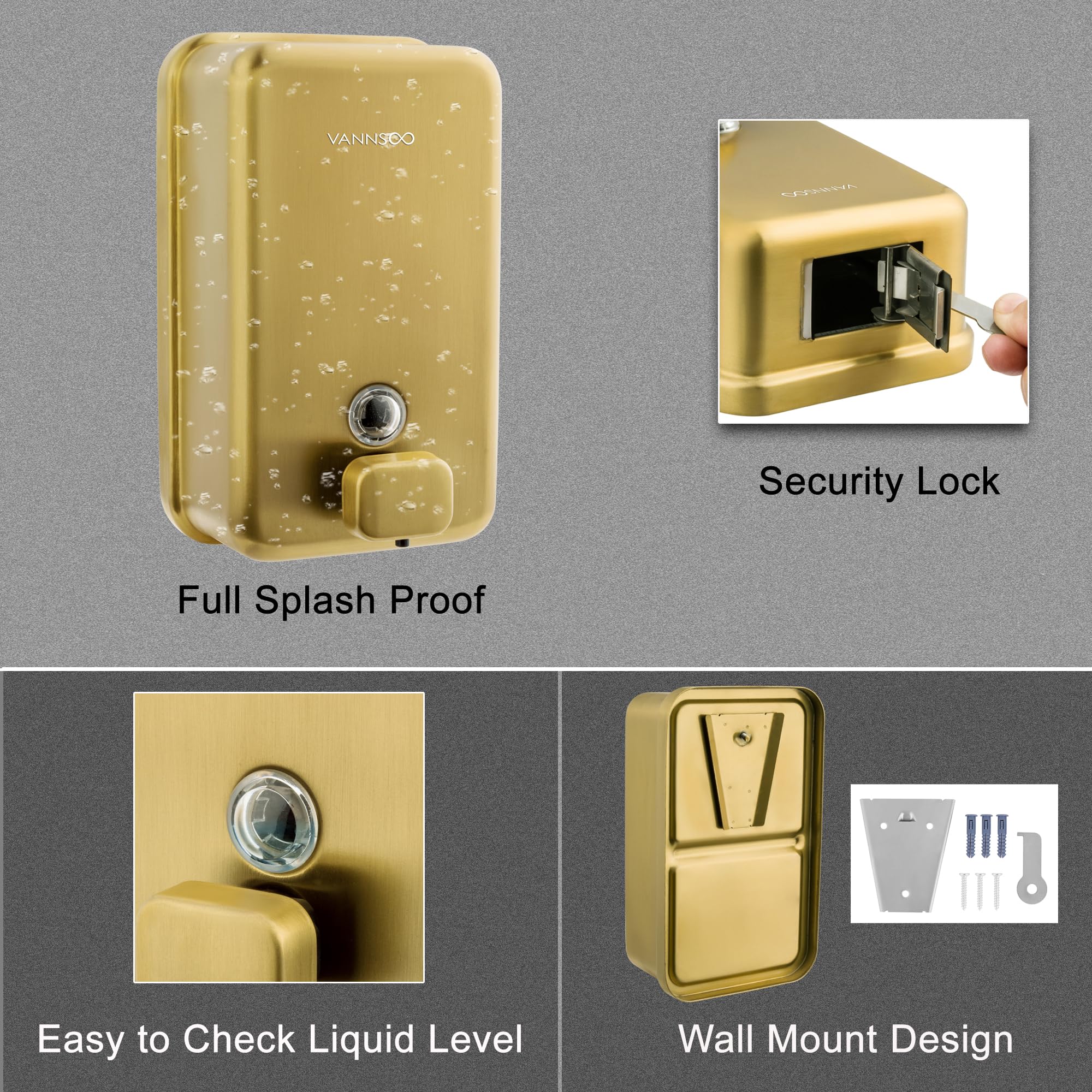 VANNSOO pump design reduces dispensing effort.