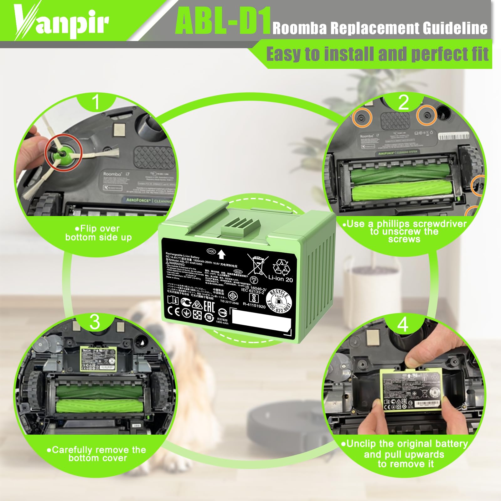 VANPIR ABL-D1 safe charging with protection circuitry.