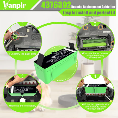Vanpir Roomba 500 battery restores daily vacuuming.