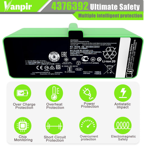 Vanpir Roomba 600 battery delivers reliable power.
